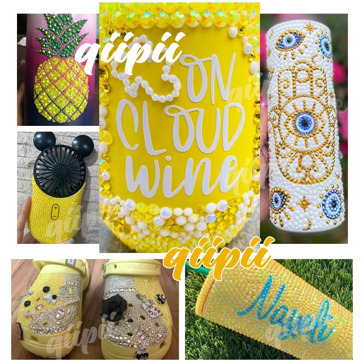 Transparent Champagne AB Resin Rhinestones for Crafting 3mm 4mm 5mm Flatback Jelly Stones Gems Crystals Diamonds Charms for Nails Face Eyes Makeup Tumblers Bottles Mugs DIY Crafts Clothes Shoes