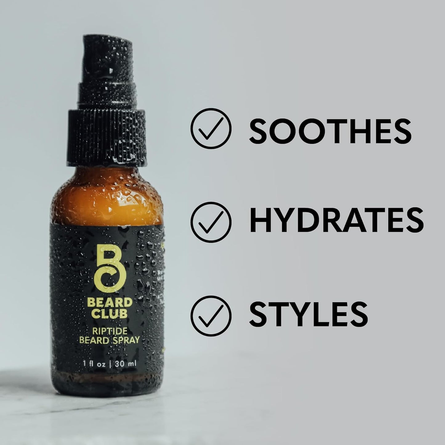 The Beard Club Riptide Beard Softening Spray by Beard Club - Nourishing & Styling Formula for Enhanced Beard Growth, Softness & Shine - Enriched with Natural Ingredients for Healthy Facial Hair