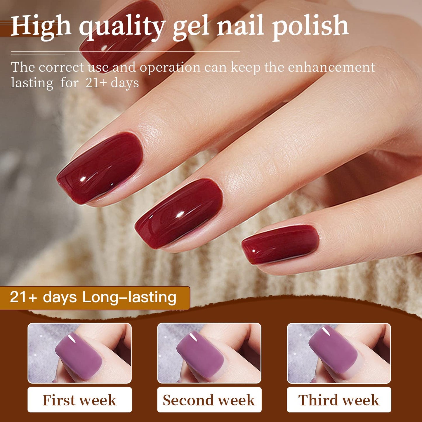 JODSONE 100 PCS (5 ml each) Gel Nail Polish Kit No Wipe Soak off Base Coat and Matte Glossy Top Coat Gel Polish Collections Gifts for Manicure Lovers