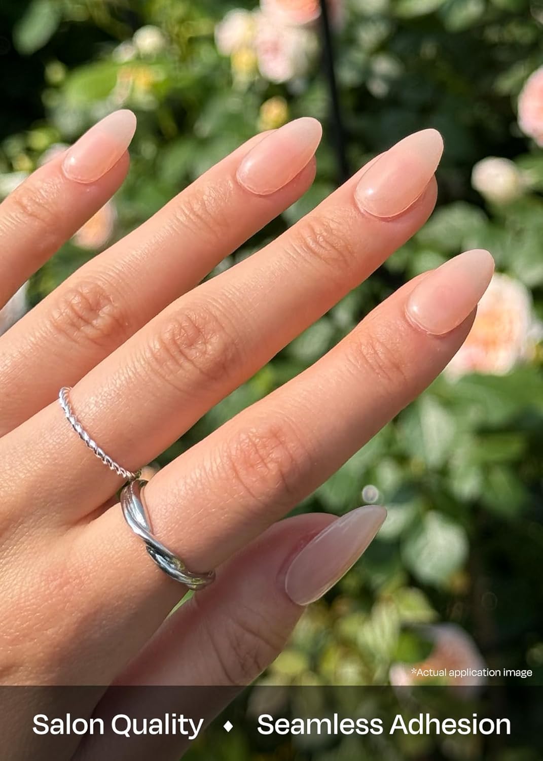 ohora Semi Cured Gel Nail Strips (N Bare Milk Tea) - Works with Any Lamps, Salon-Quality, Long Lasting, Easy to Apply & Remove - Includes 2 Prep Pads, Nail File & Wooden Stick