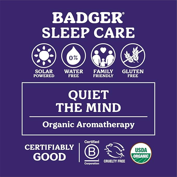 Badger - Sleep Balm, Lavender & Bergamot, Natural Sleep Balm, Scented Relaxing Balm for Children and Adults, Calming Night Balm, Organic Sleep Balm, 0.75 oz (2 Pack)