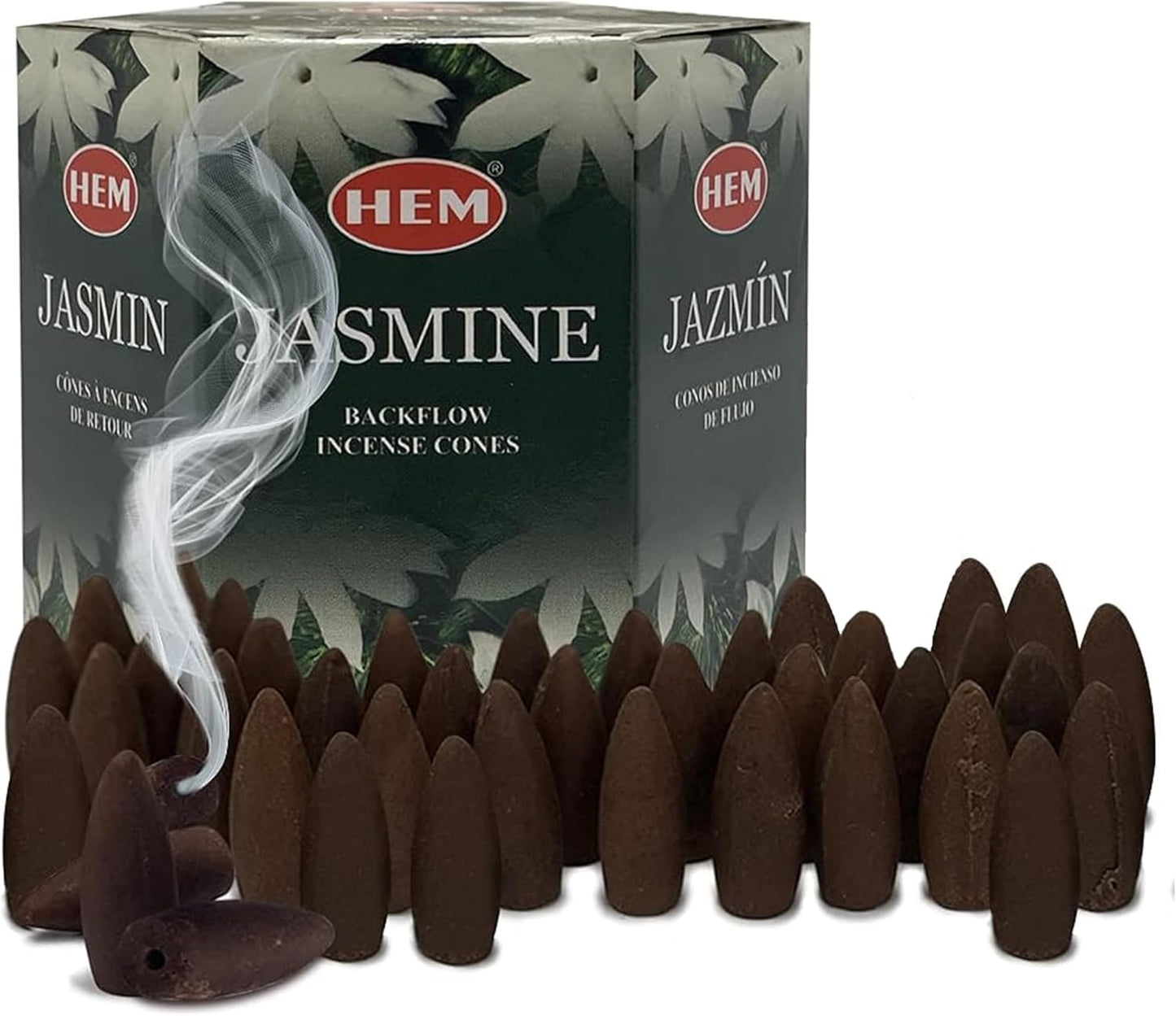 TRUMIRI Jasmine Backflow Incense Cones For Waterfall And Mat Bundle Inciensos Aromaticos|Incienso|Inciense|Insienso