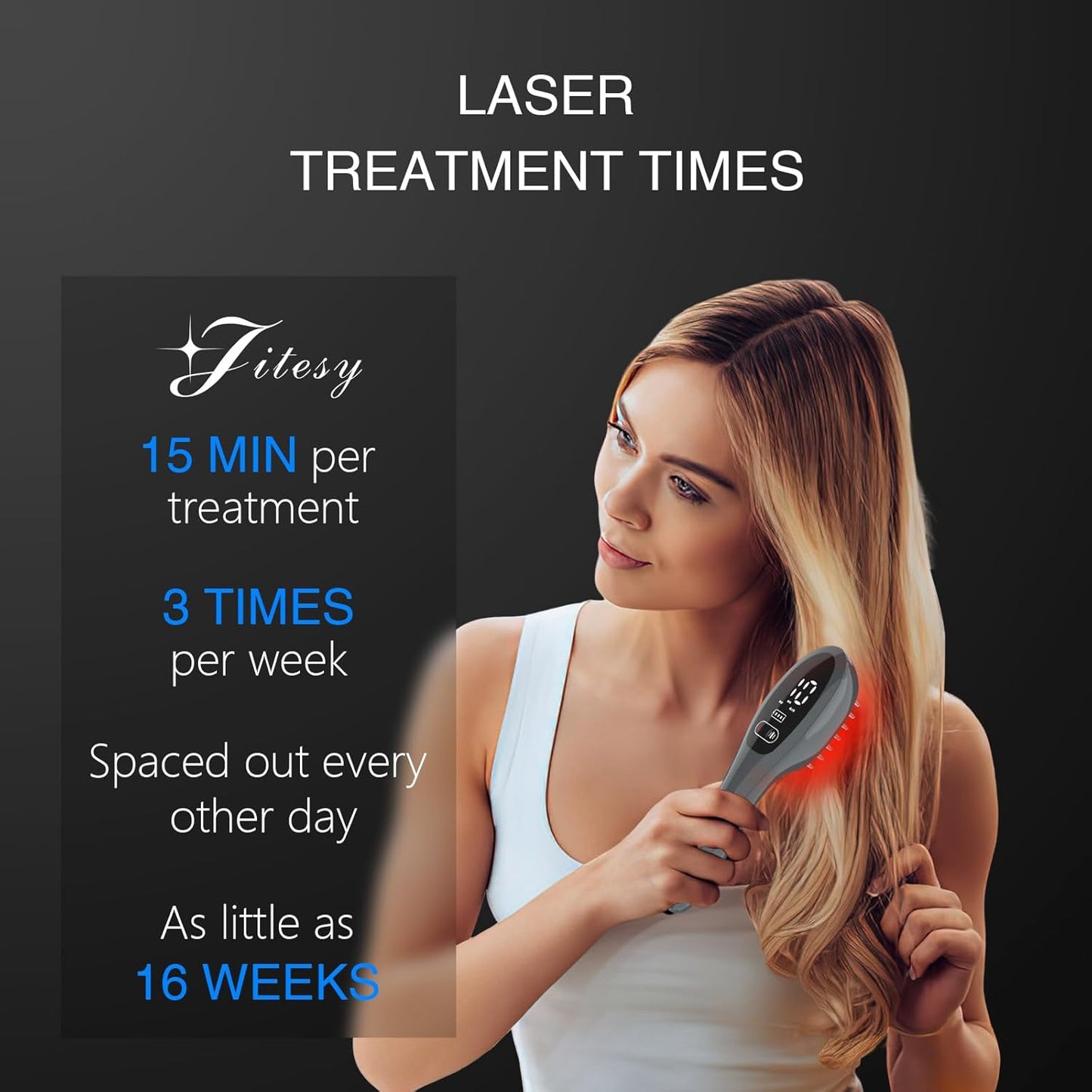 Laser Therapy Hair Growth Comb, red light therapy for hair growth
