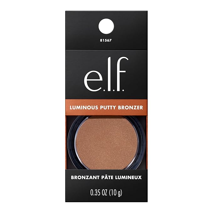 e.l.f. Luminous Putty Bronzer, Lightweight Putty-to-Powder Bronzer For A Radiant, Glowing Finish, Highly Pigmented, Vegan & Cruelty-Free, Summer Fridays