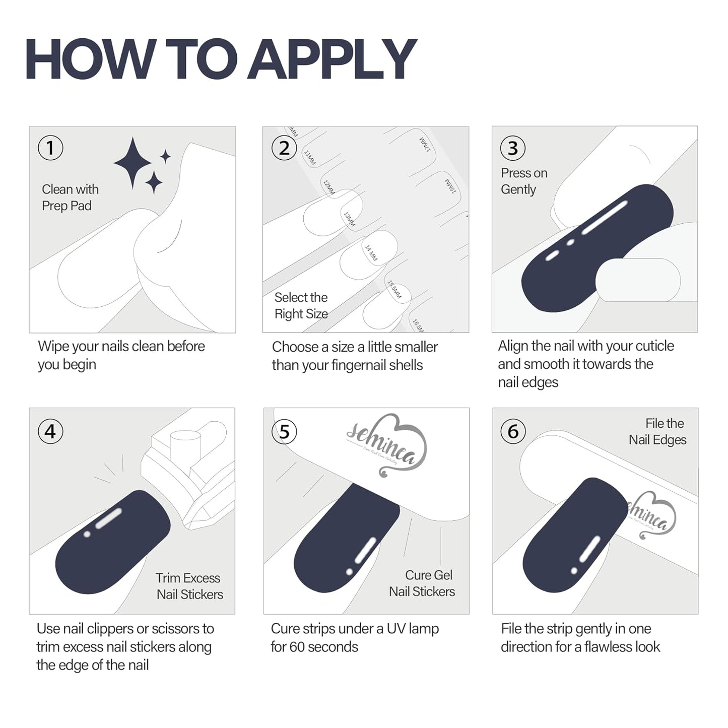 Semi Cured Gel Nail Strips-Gel Nail Polish Neutral Colors 36pcs DIY Salon Nails at Home for Teens & Adults Hot Yoga Proof Nail Wraps Works with Any UV/LED Lamps(White)