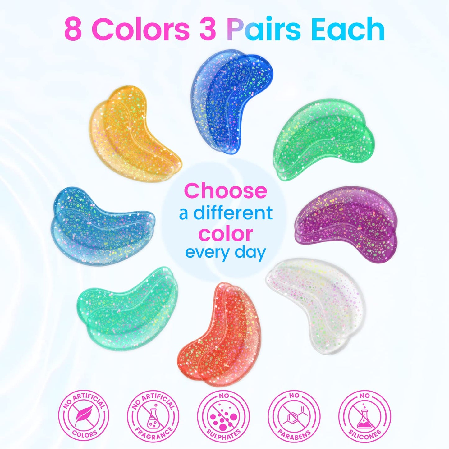 Eye Masks (48 Pairs) - Face Masks Skincare, Undereye Patches for Puffy Eyes, Dark Circles, Wrinkles, Collagen Eye Gels for Bridesmaid - Gifts for Women, Bachelorette Party Favors