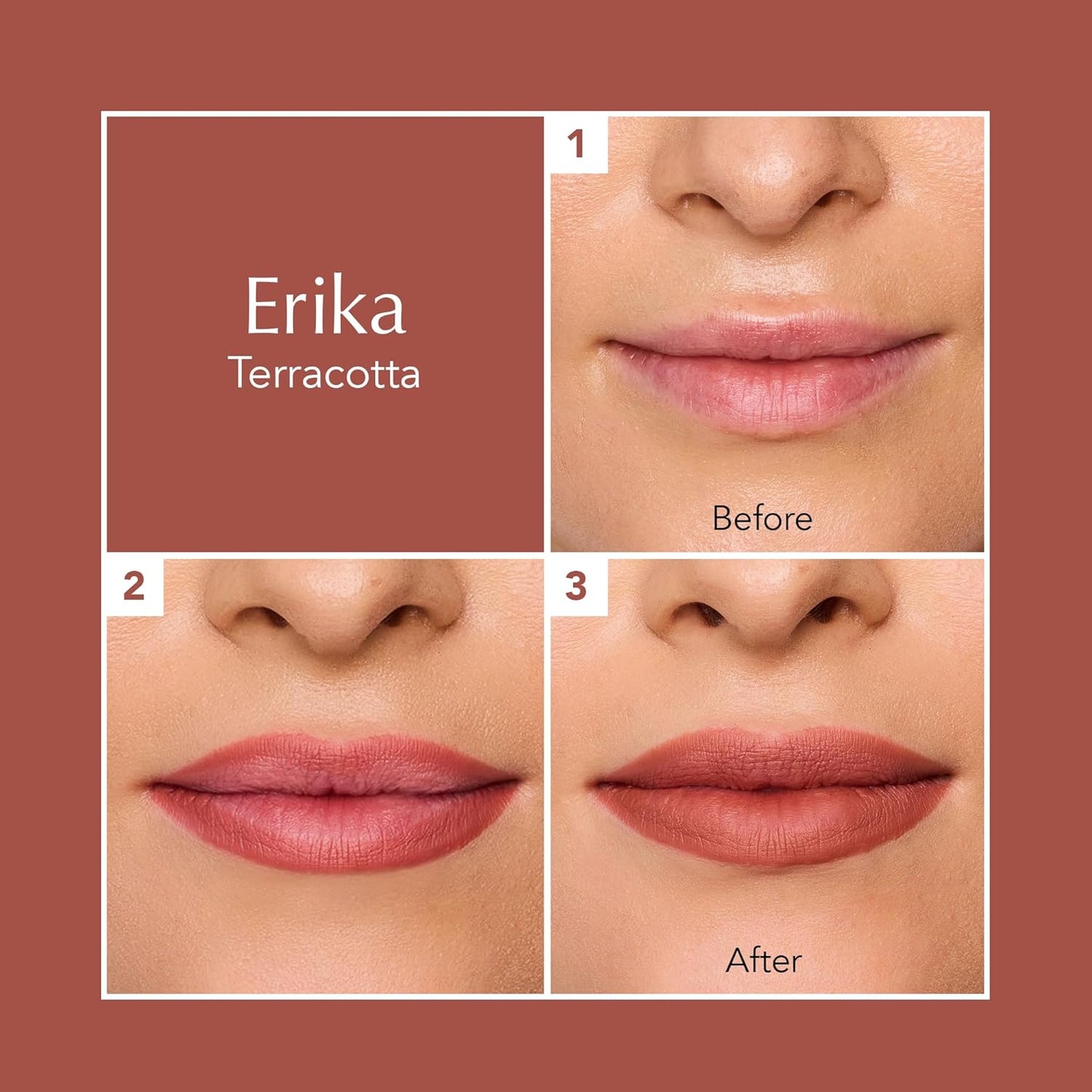 Thrive Causemetics Lip Filler Long-Wearing + Plumping Lip Liner, Shea Butter Hydrating Lip Plumper Retractable Lip Liner Pencil, Built In Sharpener, Vegan & Cruelty Free, Erika (Terracotta)