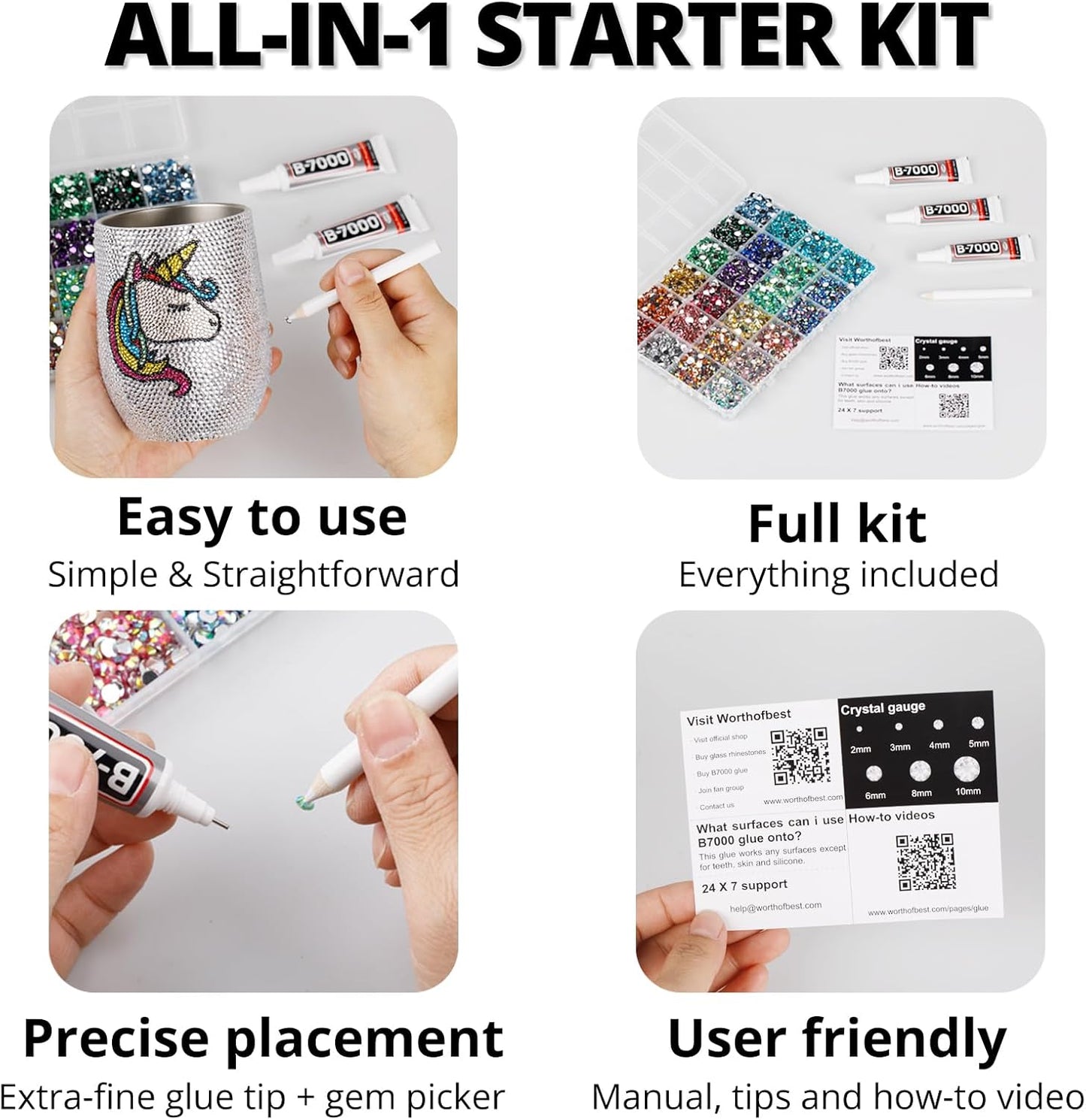 16000Pcs Resin Jelly Rhinestones for Bedazzling Crafting, Multi Colored 4mm Flatback Gems for Clothing Crafts Shoes t Shirts, Flat Back Assorted Color Bedazzled Jewels Crystals with 3X10ml b 7000 Glue