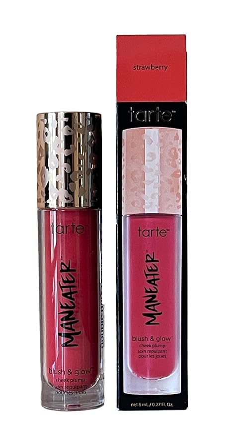 tarte maneater blush & glow cheek plump (strawberry, standard full size), 0.27 Fl Oz (Pack of 1)