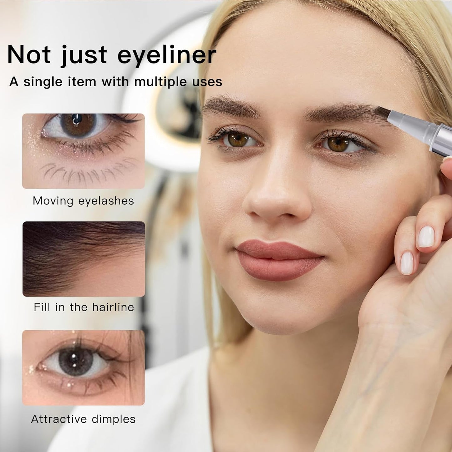 Eyebrow Pencils for Women,2 Pack Eye Brow Tinting Kit,Eye Makeup Waterproof Microblading Eyebrow Pencil,Filling Brows with Angled Eyebrow Brush Magic Pencil (Black/Brown)