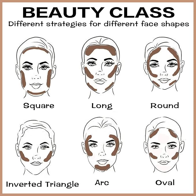 FOCALLURE Cream Contour Stick, Matte Bronzer Stick, Professional Face Shaping & Contouring Stick Makeup, Easy to Apply with Buildable Coverage, Long Lasting & Sweatproof, BROWN