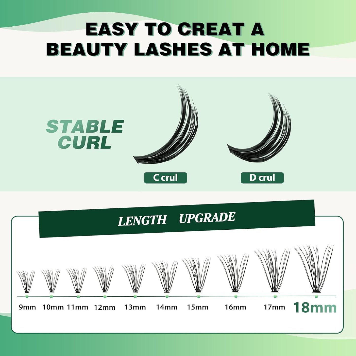 Lash Clusters 300Pcs Individual Lashes 20D 0.07D Curl9-18MIX Lash Extensions Clusters Lashes Soft&Natural False Eyelashes Individual DIY Eyelash Extension at Home(20D-0.07D,9-18MIX)