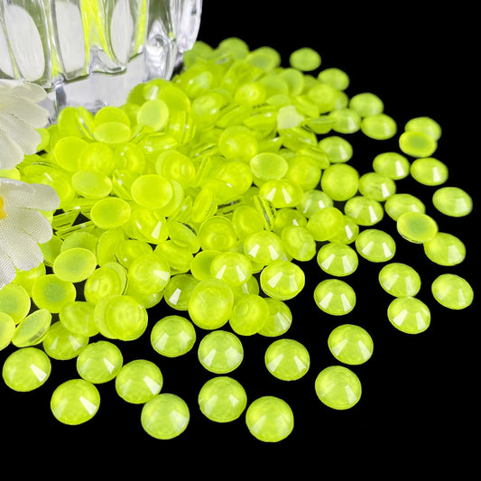 Flatback Glass Rhinestones,Bedazzler Gems 1440pcs Non Hotfix Crystal Rhinestones for Nail Charms Crafts Clothes Tumblers,Citrine Neon,SS10