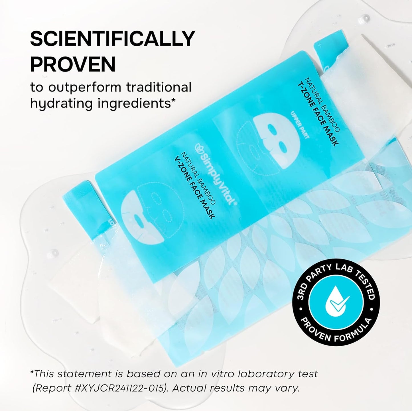 SimplyVital Collagen Facial Mask with Retinol & Hyaluronic Acid - Hydrating Face Masks Skincare - Visibly Firming and Lifting T Line & V Line Sheet Mask for Women - Mascarillas Para la Cara - 7 Pack