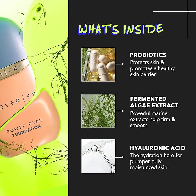 COVER FX Power Play Foundation - Shade R1 - Buildable Full Coverage - Waterproof Sweat-Proof Transfer-Proof - Natural Matte Finish - All Skin Types