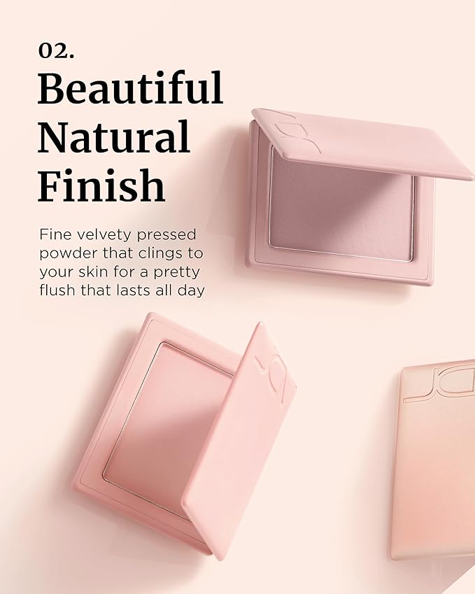 VDL Cheekstain Pastel Blush for Cheeks (Waltz for Rose, 0.2oz)- Lightweight, Velvet Powder Formula - Seamless, Long-Lasting, Natural-Looking Glow | Korean Makeup