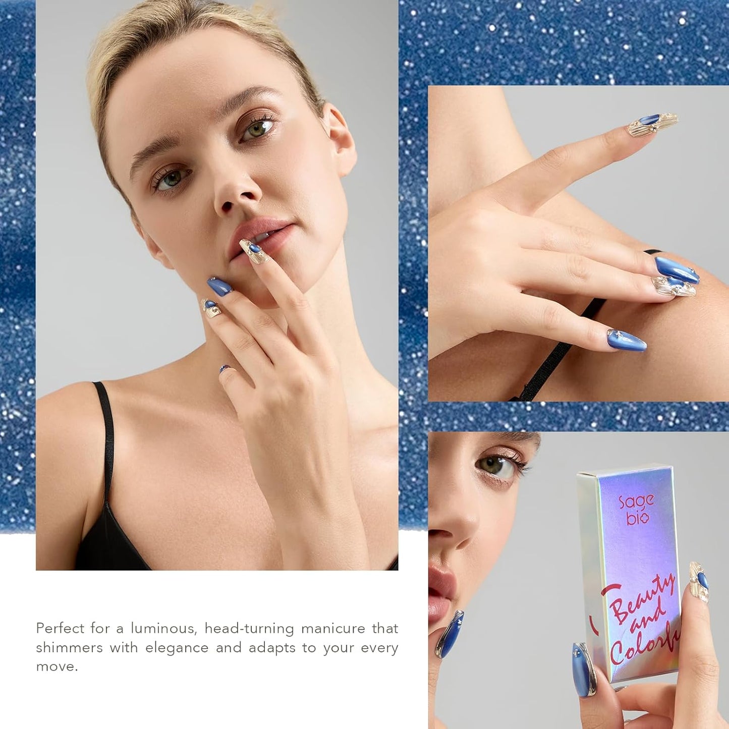 High-Density Cat Eye Gel Nail Polish with Magnet Stick, 15ml Dopamine Color Palette, Magnetic Effect Gel for DIY Manicure, Multiple Color Options - Ocean Luster