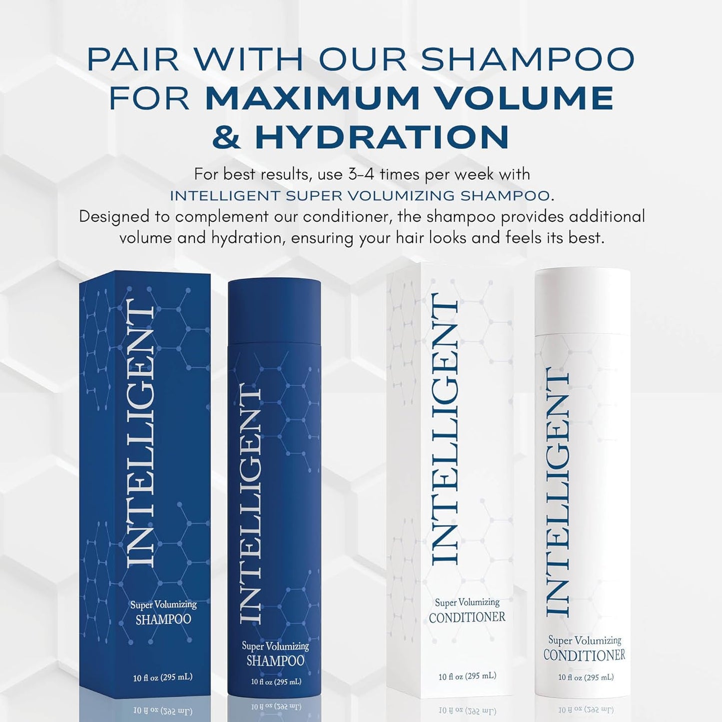 Intelligent Super Volumizing Hair Loss Conditioner - Strengthens Weakened Hair and Maximizes Volume | All Hair Types for Men and Women | 10 fl oz (290 ml)