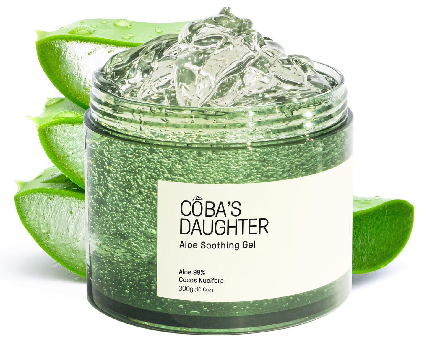 COBA'S DAUGHTER 99% Pure Aloe for Sunburn Relief & After Sun Recovery| Coconut Scented Aloe Vera Gel |Organic Aloe Vera Gel for Face & Body - Hair Hydration & Cooling Lotion (10.6 oz)