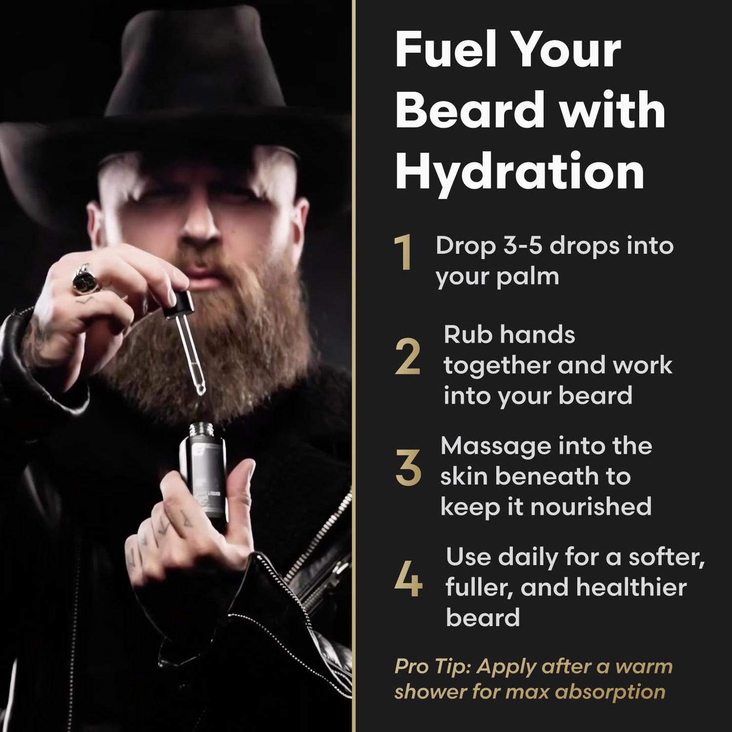 The Beard Struggle - Beard Growth Oil - Asgardian Secret, Gold Collection (1 Fl oz) - Night Liquid Elixir - Beard Oil for Men - Softens, Moisturizing, & Healthier Beard Growth