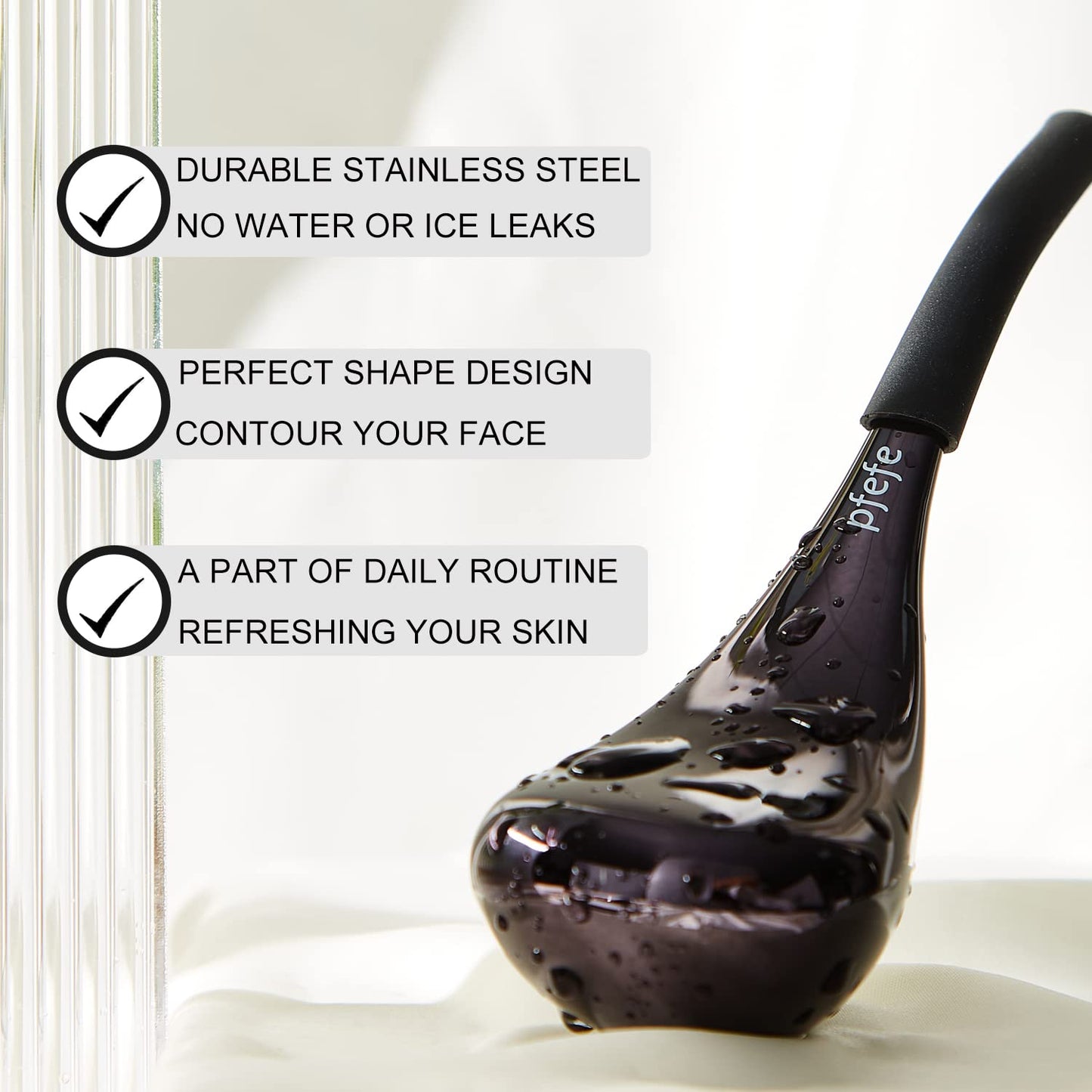 Cryo Sticks for Face, Ice Globes Cryo Globes for Facials, Esthetician Supplies Gifts, Unbreakable Stainless Steel Ice Roller Cooling Spa Balls with Storage Case