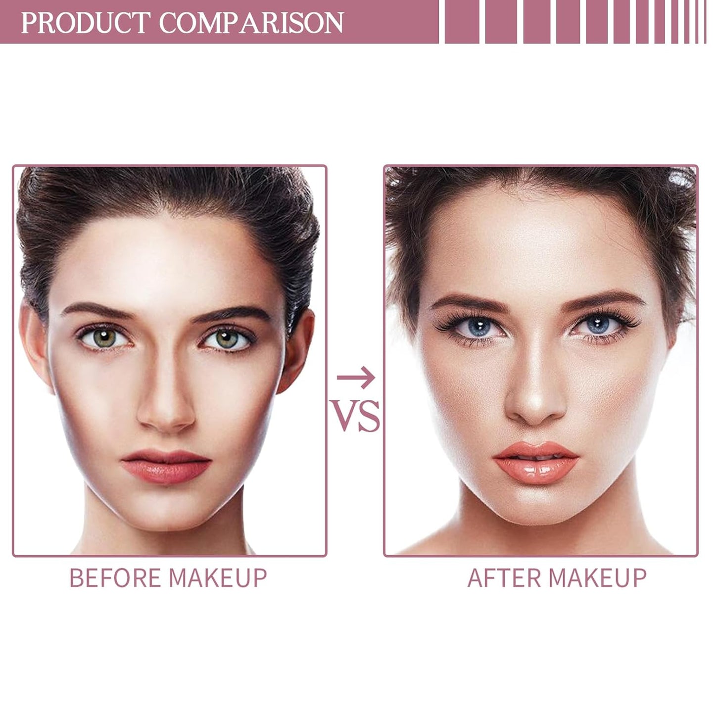 Purple Highlighter Stick, Highlighter Makeup for Face & Body, Body Shimmer Stick, Multi-Use Cream 3D Contour Stick for All Skin Types, Glow, Waterproof, Long Lasting, Ideal for Daily, Party