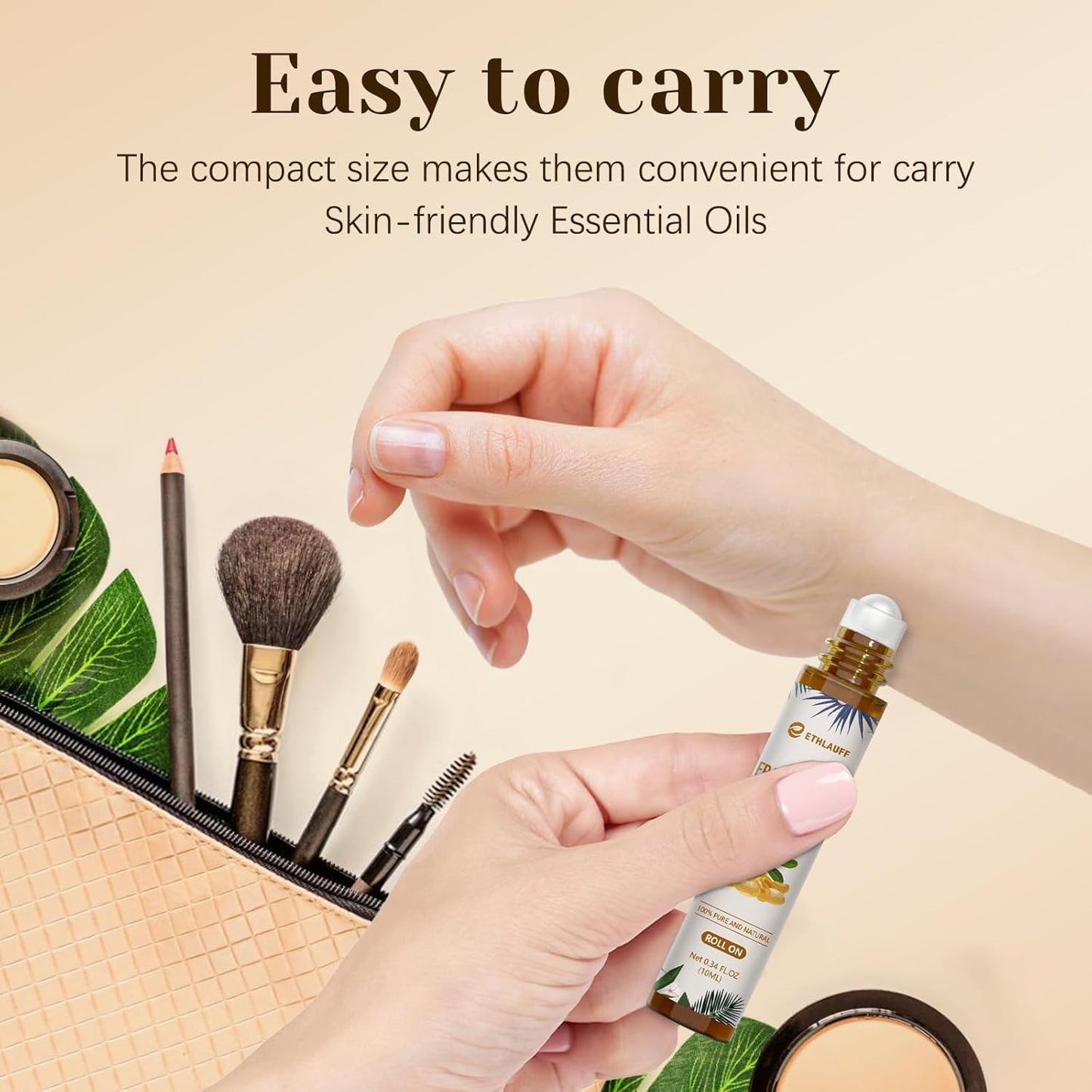 Frankincense Essential Oil Roll On, Frankincense Oil for Face & Skin Care,10ml Perfume Roll-on Oil, Natural Calm, Stress Relief