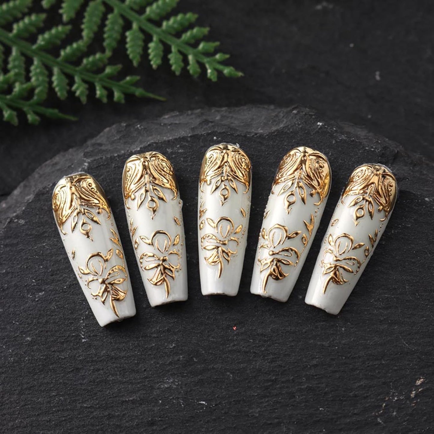 4Pcs Gold Nail Art Stickers 5D Embossed Golden Flower Nail Decals Fall Nail Art Supplies Flower Vine Leaves Autumn Nails Design French Leaf Manicure Sliders for Women DIY Thanksgiving Nail Decorations