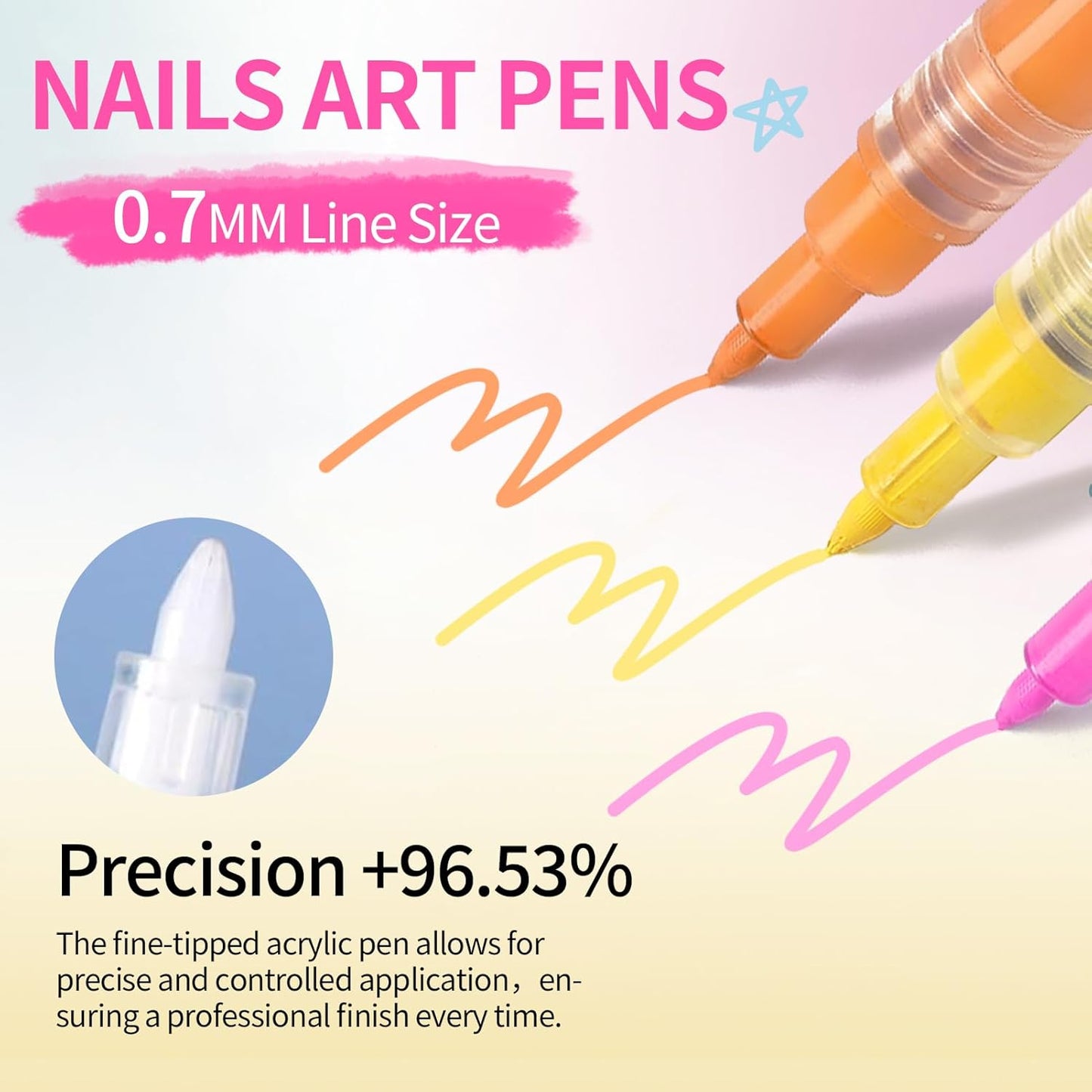 BORN PRETTY Nail Art Pens Set 12 Colors - Halloween Neon Colors 3D Nail Polish Acrylic Paint Pens Quick Dry Nail Markers for Halloween Nail Art Drawing Painting Dotting Liner Pen DIY Manicure Tools