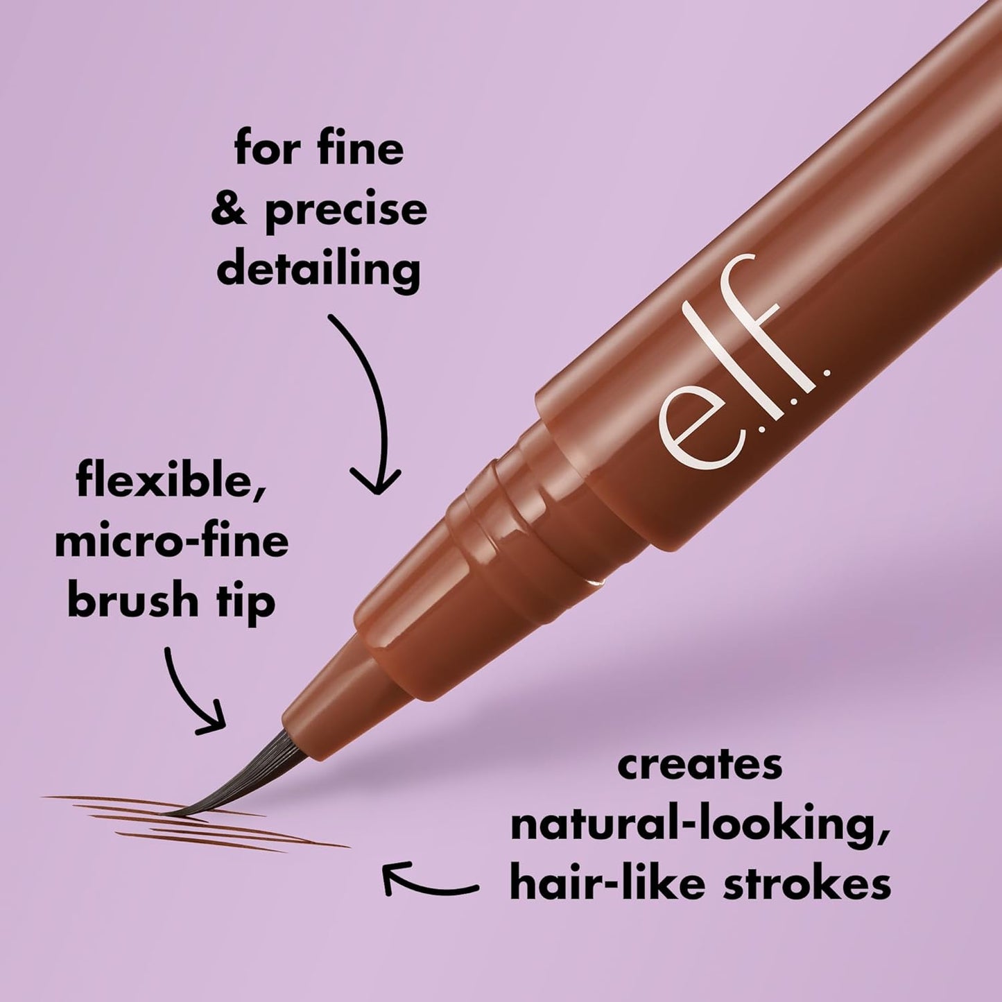 e.l.f. Holy Strokes Micro-Fine Brow Pen, Liquid Waterproof Eyebrow Makeup For Detailing & Adding Dimension, Vegan & Cruelty-Free, Blonde