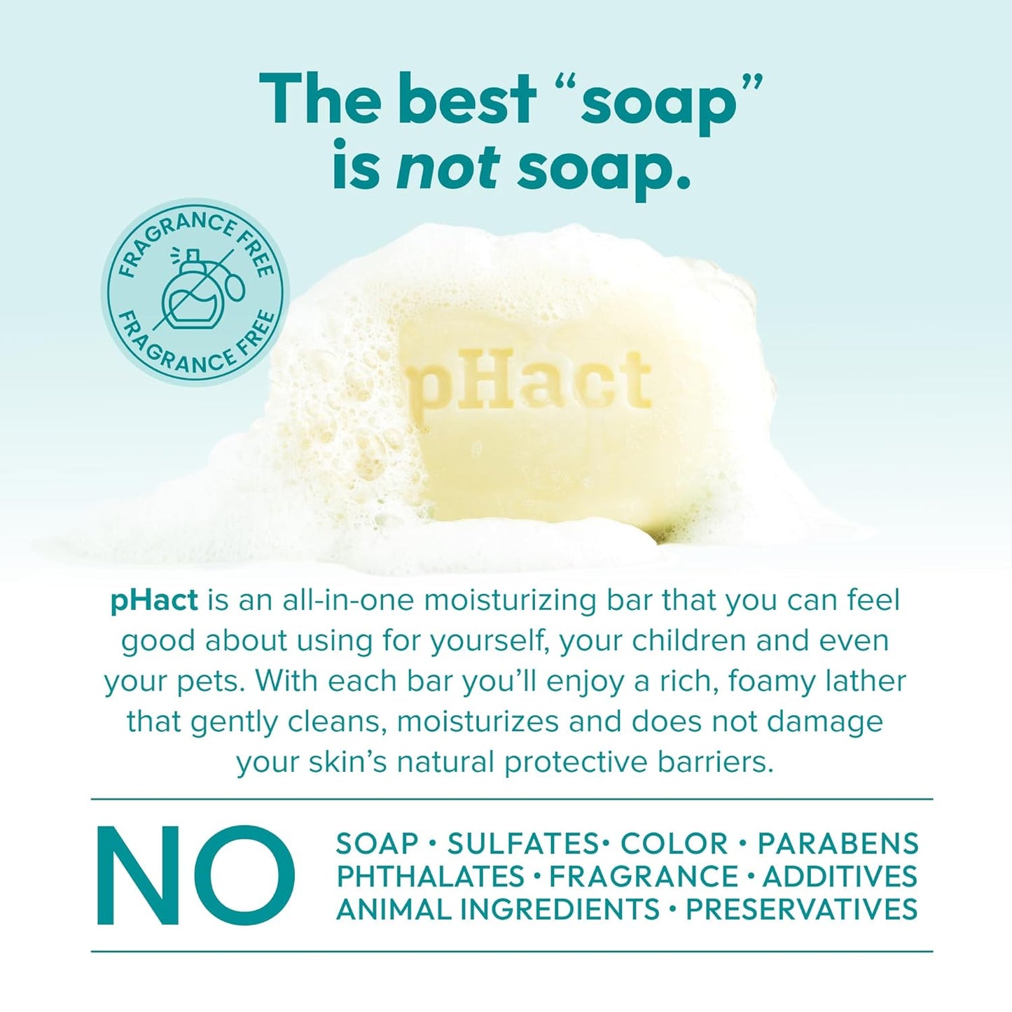 ANDREW LESSMAN pHact Moisture-Rich, Soap-Free Cleansing Bar. Natural Skin pH. Fragrance-Free. All Skin Types - Even Sensitive Skin. Hypoallergenic. Dermatologist Tested. 3 Pack 4.25 oz each