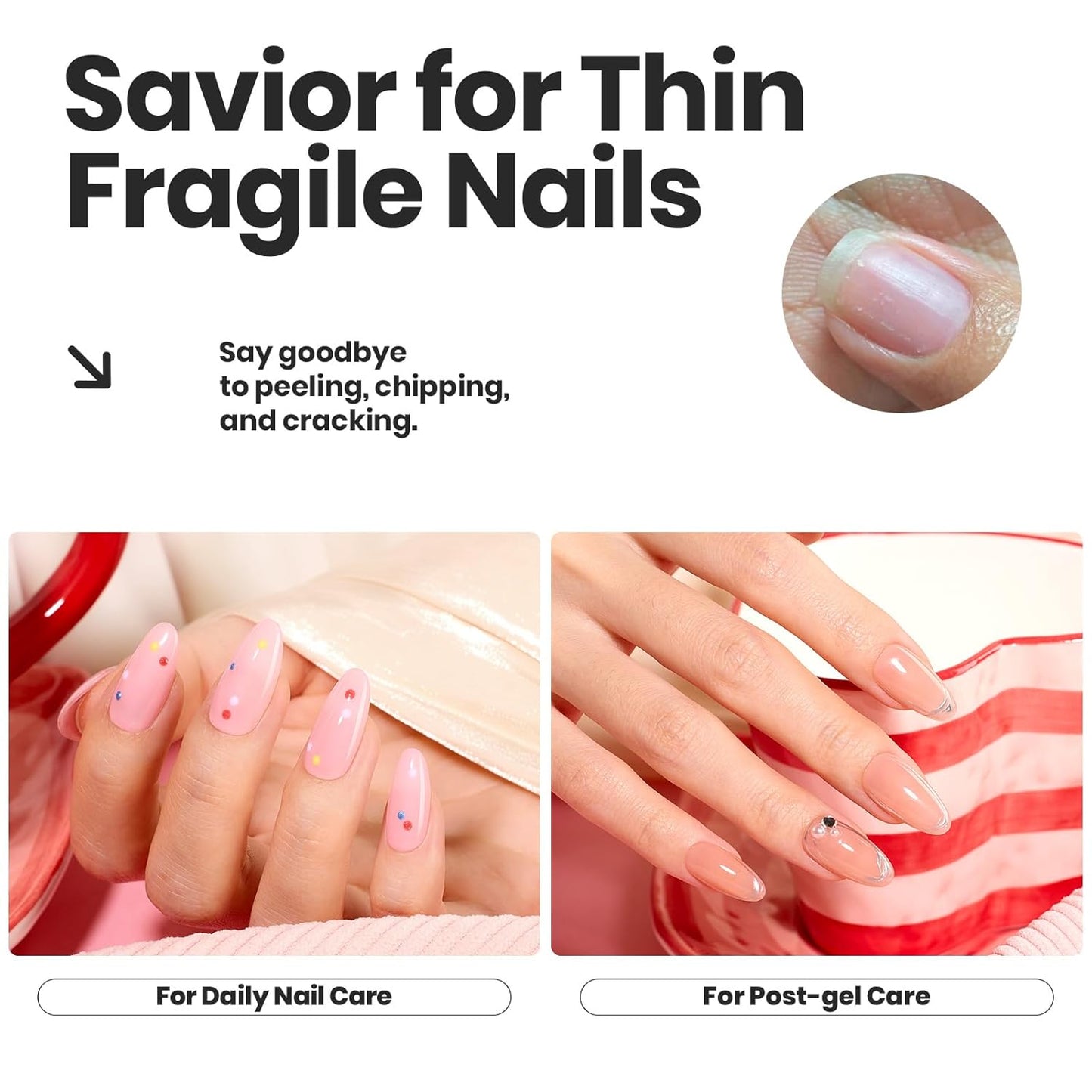 Beetles Jelly Nail Polish Set, 6 Colors Pink Nude Purple Velvet Glow Quick Dry Nail Polish Long Lasting Nail Strengthener Polish Gift for Girls Women