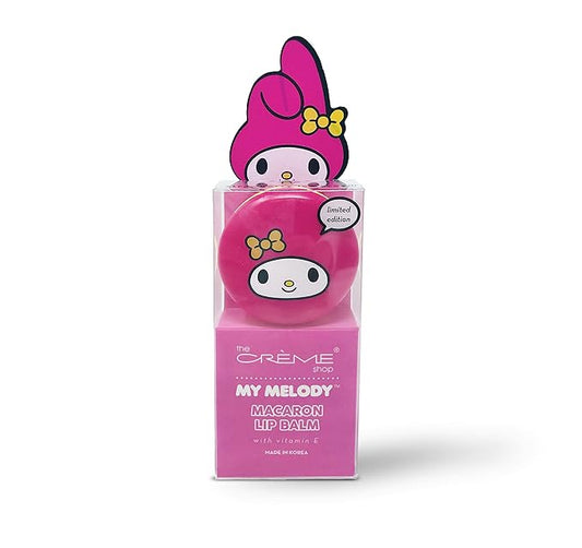 The Crème Shop x Sanrio Hello Kitty Macaron Lip Balm (My Melody Strawberry Ice Cream) Korean Cute Scented Pocket Portable Soothing Advanced Must-Have on-The-go