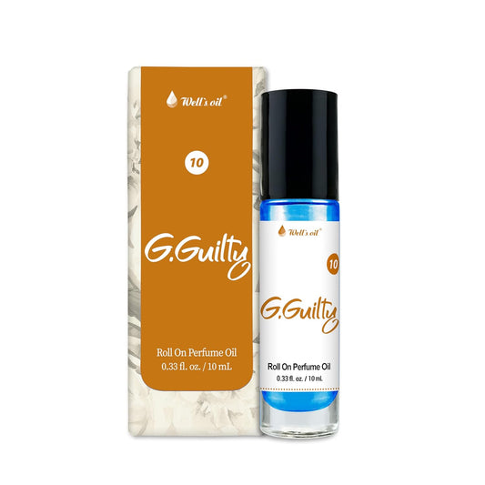 Well's Oil Roll-On Perfume Oil (Inspired by G. Guilty) | Ambery & Floral Notes | Long-Lasting | Paraben-Free | 0.33 Fl Oz / 10 ml