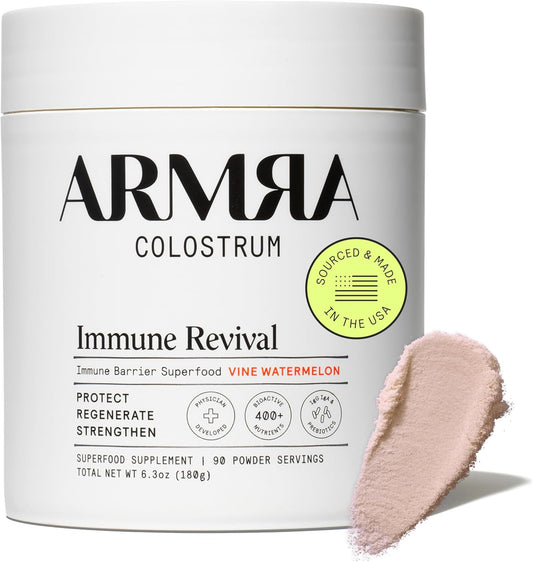 ARMRA Colostrum™ Powder | Vine Watermelon | Gut Health & Bloating | Skin & Hair | Immunity | Keto, Gluten & Fat-Free | 90 Servings