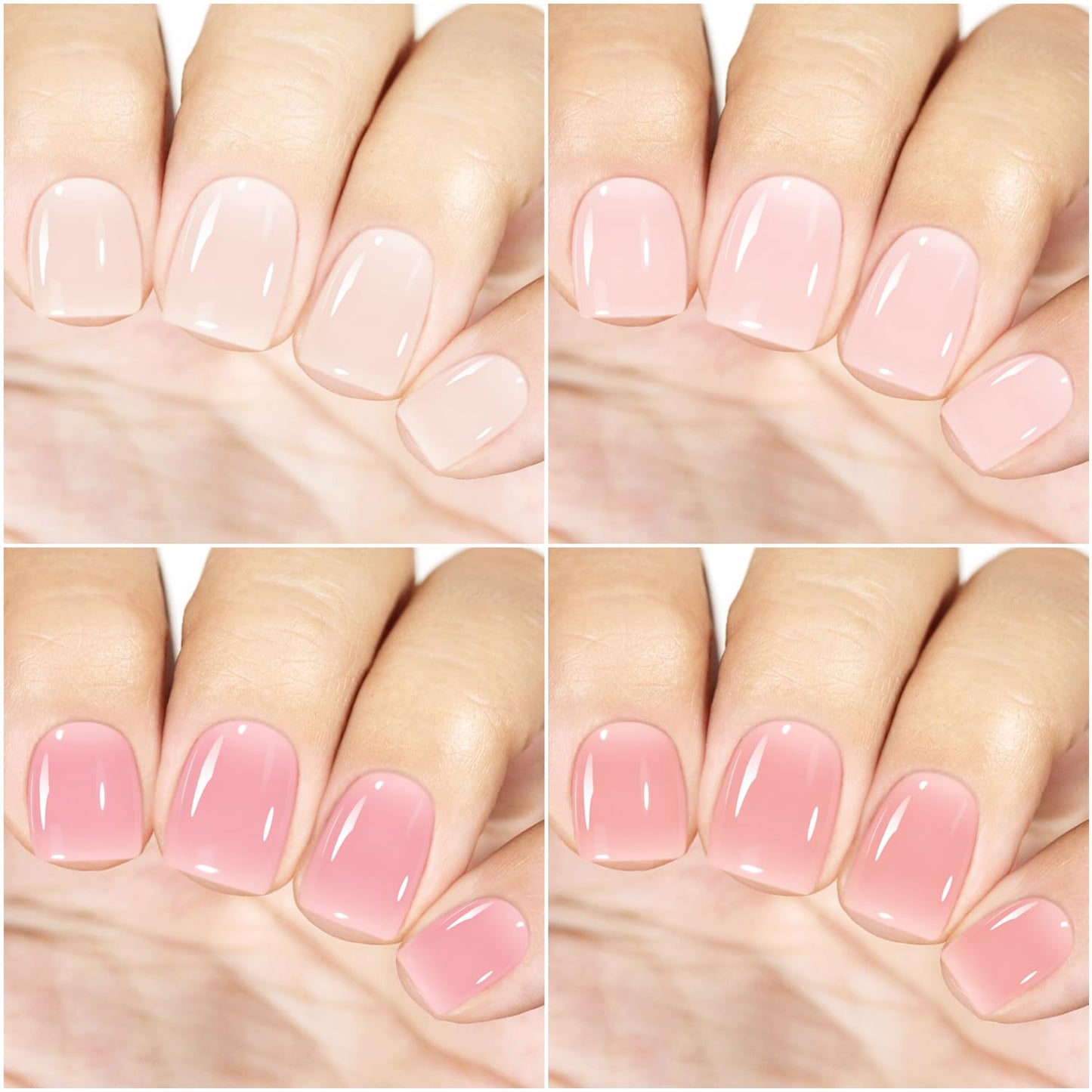 Vishine Gel Nail Polish Starter Kit with UV LED Nail Lamp, 45ColorSheer Milky Pink Jelly Nude Transparent Gel Polish, Top Coat, Base Coat & Matte Top Coat with Essential Nail Art Manicure Tools Set