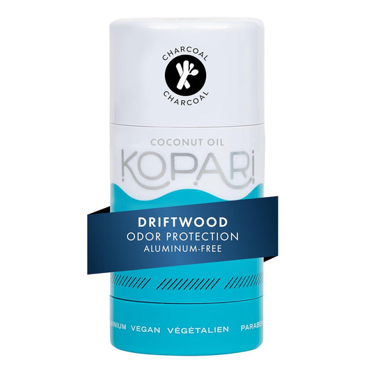 Kopari Aluminum Free Coconut Deodorant, Non Toxic & Clean Plant-Based, No Aluminum, Parabens or Baking Soda, Long Lasting Protection, Charcoal 2 oz