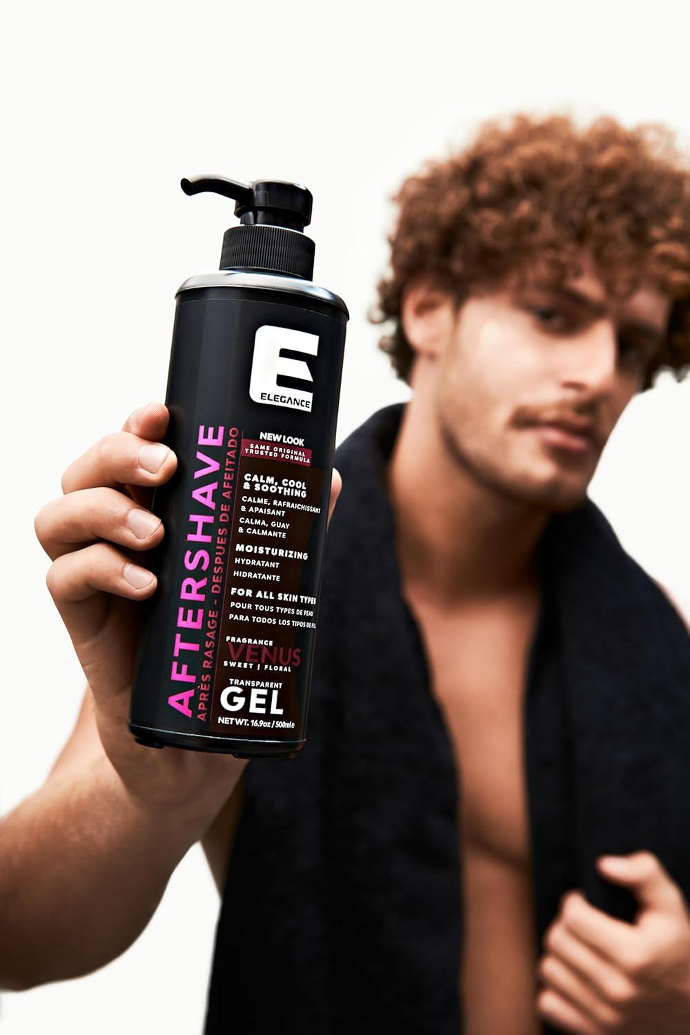 Elegance After Shave Lotion for Men, 500ml, Venus (Pink), Real Shaving Relief, After Shave that Hydrates and Revitalizes your Skin, 16.9 Oz Venus Pink)