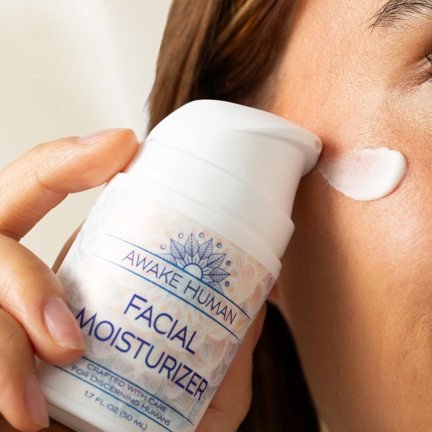 Natural Face Moisturizer for Dry Sensitive Skin - Organic Natural Face Cream - Facial Aloe & Green Tea Moisturizer Cruelty Free - Vegan Face Moisturizer for Women, Acne-Safe, Anti-Aging, No Fragrance