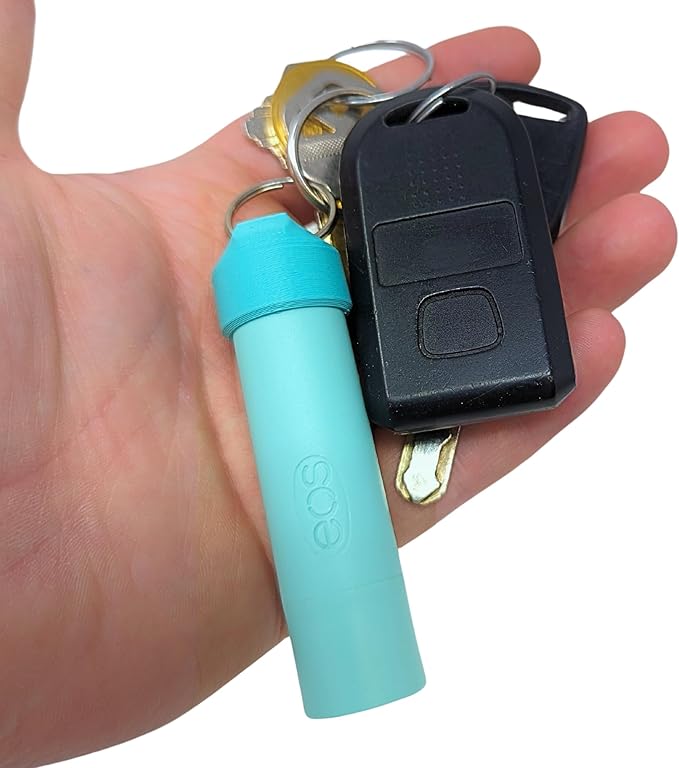 Keychain Holder EOS Lip Balm Stick (Keychain Only) - Travel Size Lip Balm Chapstick - Healing Stick - Made in USA