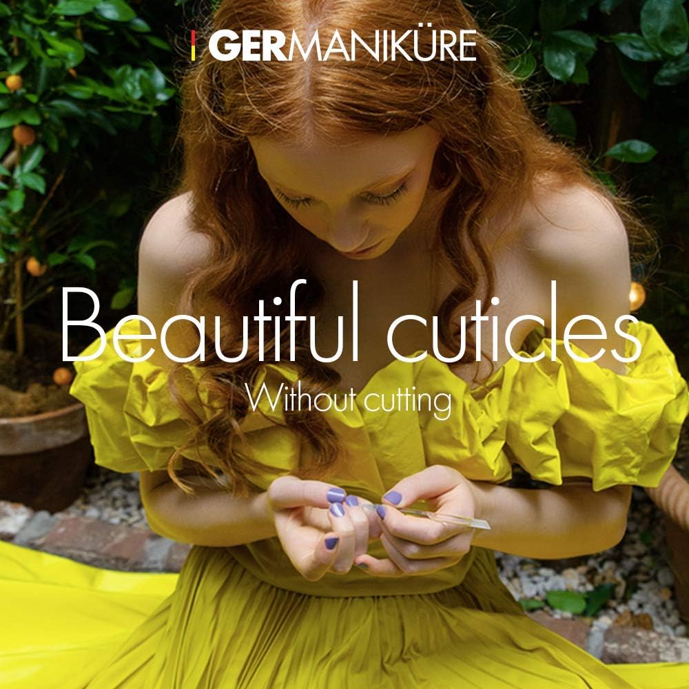 GERMANIKURE 2 Pc Glass Bundle - Crystal Glass Cuticle Stick & I'm Aware That I'm Rare Nail File Set in Suede Sleeves – Handmade in Czech Republic – Cuticle Pusher, Callous Remover, Fingernail File