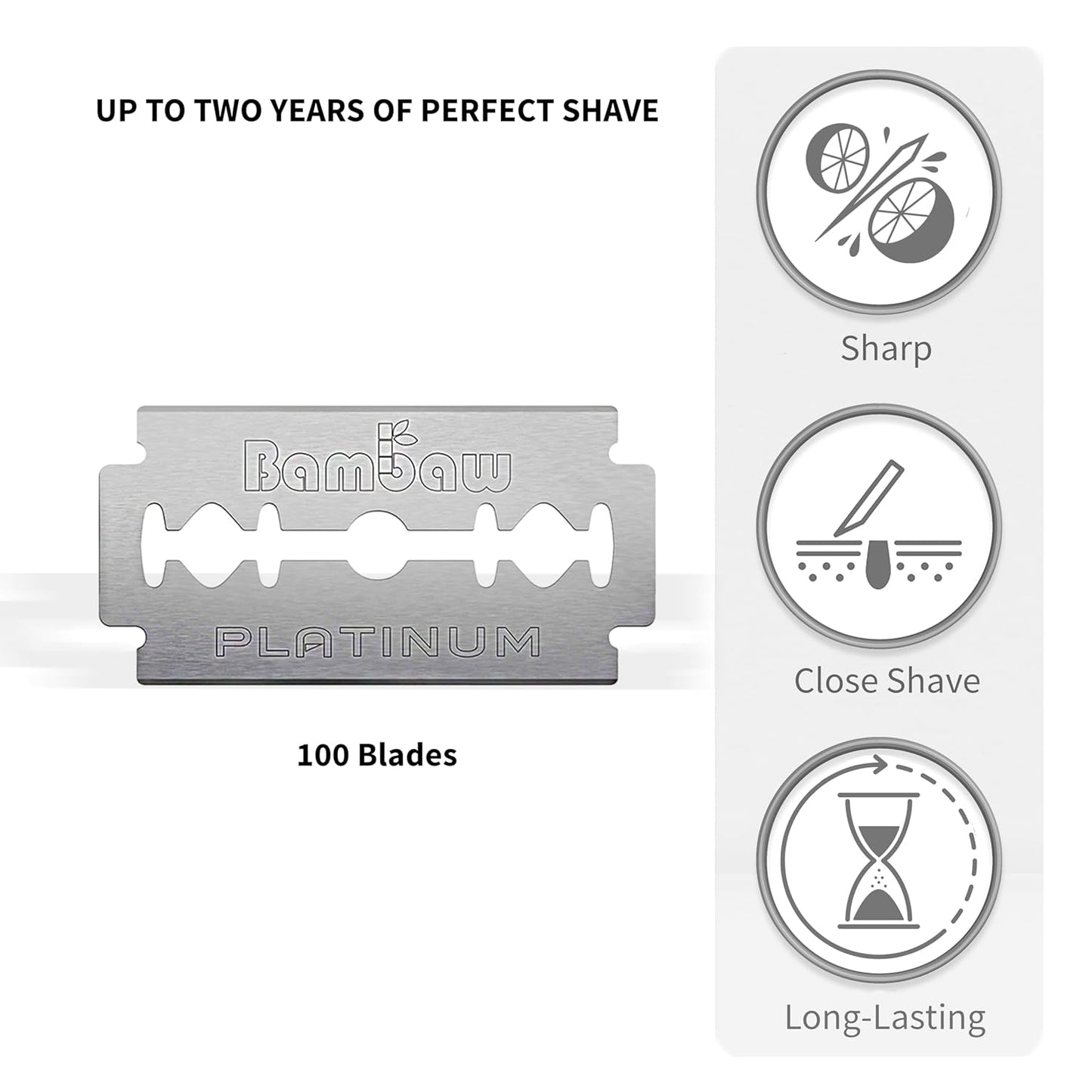 Safety Razor Blades | Swedish Steel Replacement Razor Blades | 100 Pack - 18 to 24 months supply | Bambaw