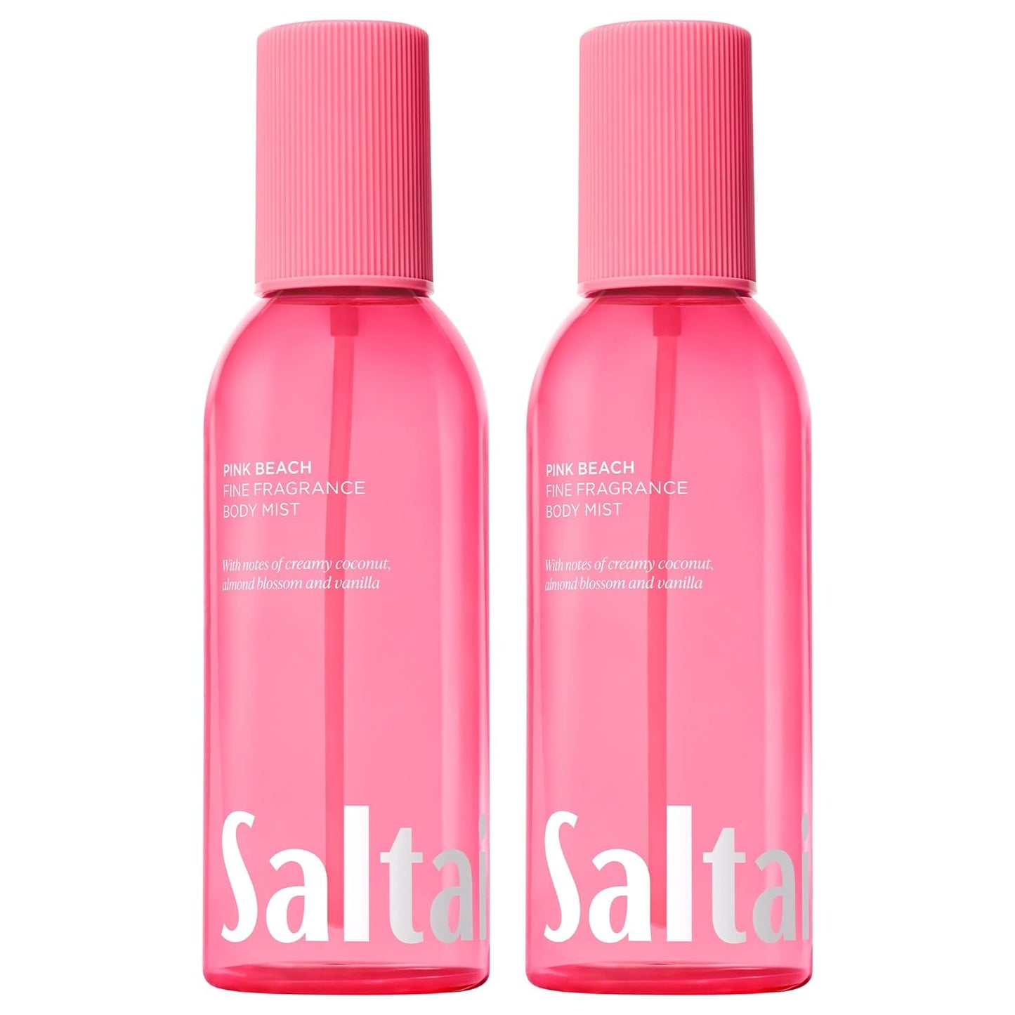 Saltair Body Mist 2 Pack - Fine Fragrance, Lightweight Body Spray Mist with Pink Beach Scent. Long Lasting Perfume Mist. 2x 8oz Bottles