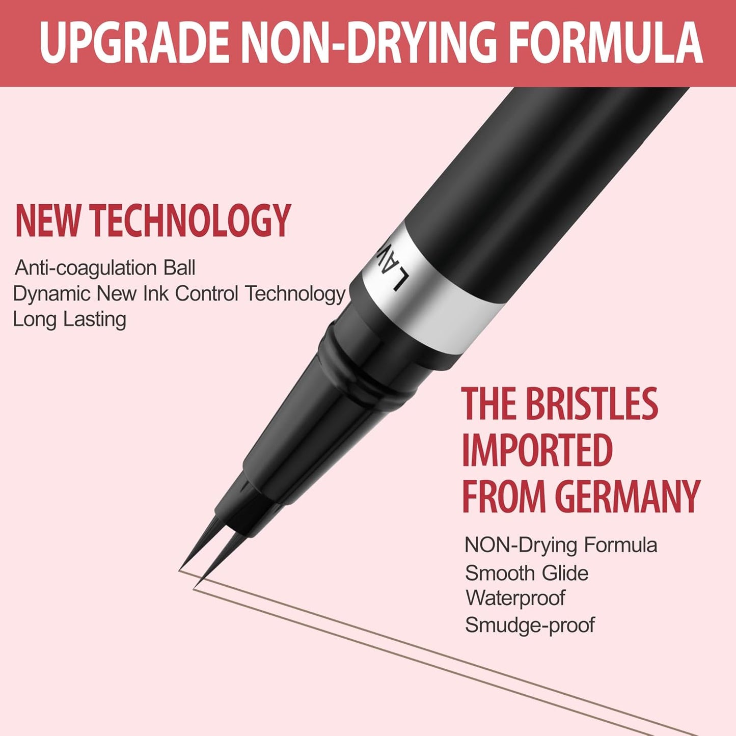 Eyebrow Pencil, 2-in-1 Waterproof Eyebrow Pen, with 2 Tip Microblading Eyebrow Pencil and Ultra-Precise Brow Pencil, with Eyebrow Brush, Eyebrow Pencils for Women, Natural Hair-Like Brows - Dark Brown