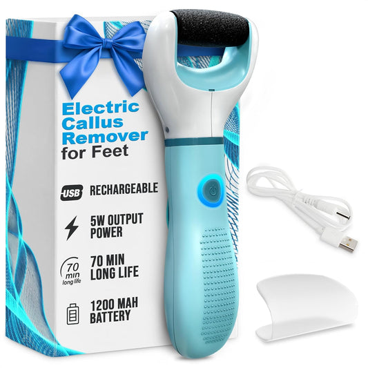USB Rechargeable Electric Foot Callus Remover Tool – 3-Speed Foot Sanders for Feet (1800/2200/2800 RPM) with Replaceable Roller | 1200mAh, 70 Min Runtime – Pedicure Tools for Feet Smoothing