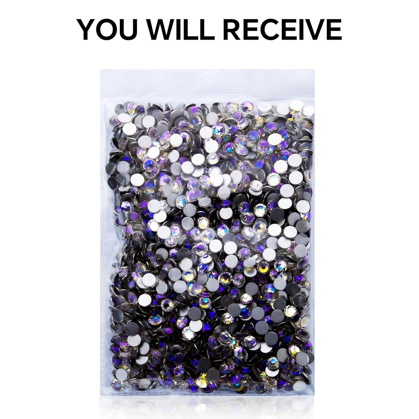 1440Pcs Moonlight Crystal Rhinestones,Glass Flatback Rhinestones Gemstones for Nail Face Makeup Art Crafts Clothes Decoration -(SS16,4.0mm,Moonlight)
