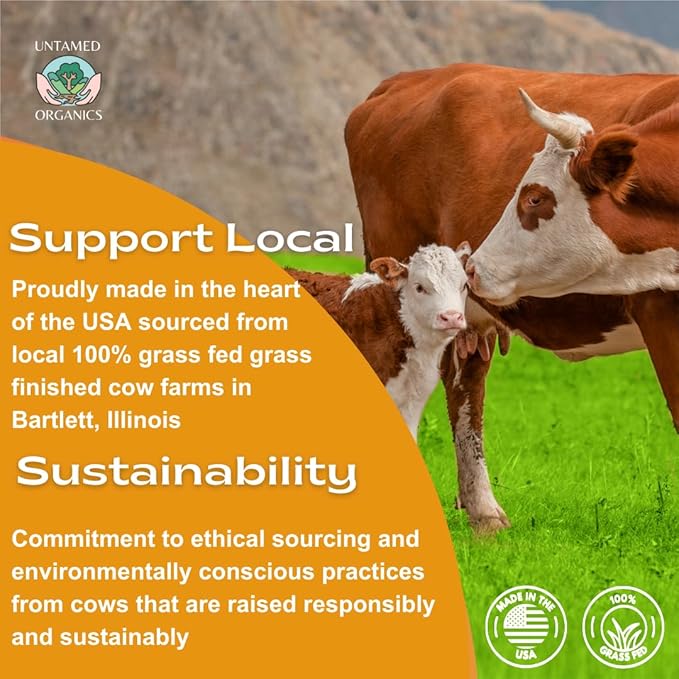 Untamed Organics Just Tallow 100% Grass-Fed Grass-Finished Beef Tallow Balm For Skin Care - Full Body & Face Moisturizer For Sensitive Skin, Eczema - All-Purpose Pure Tallow Cream (Unscented) 2 oz