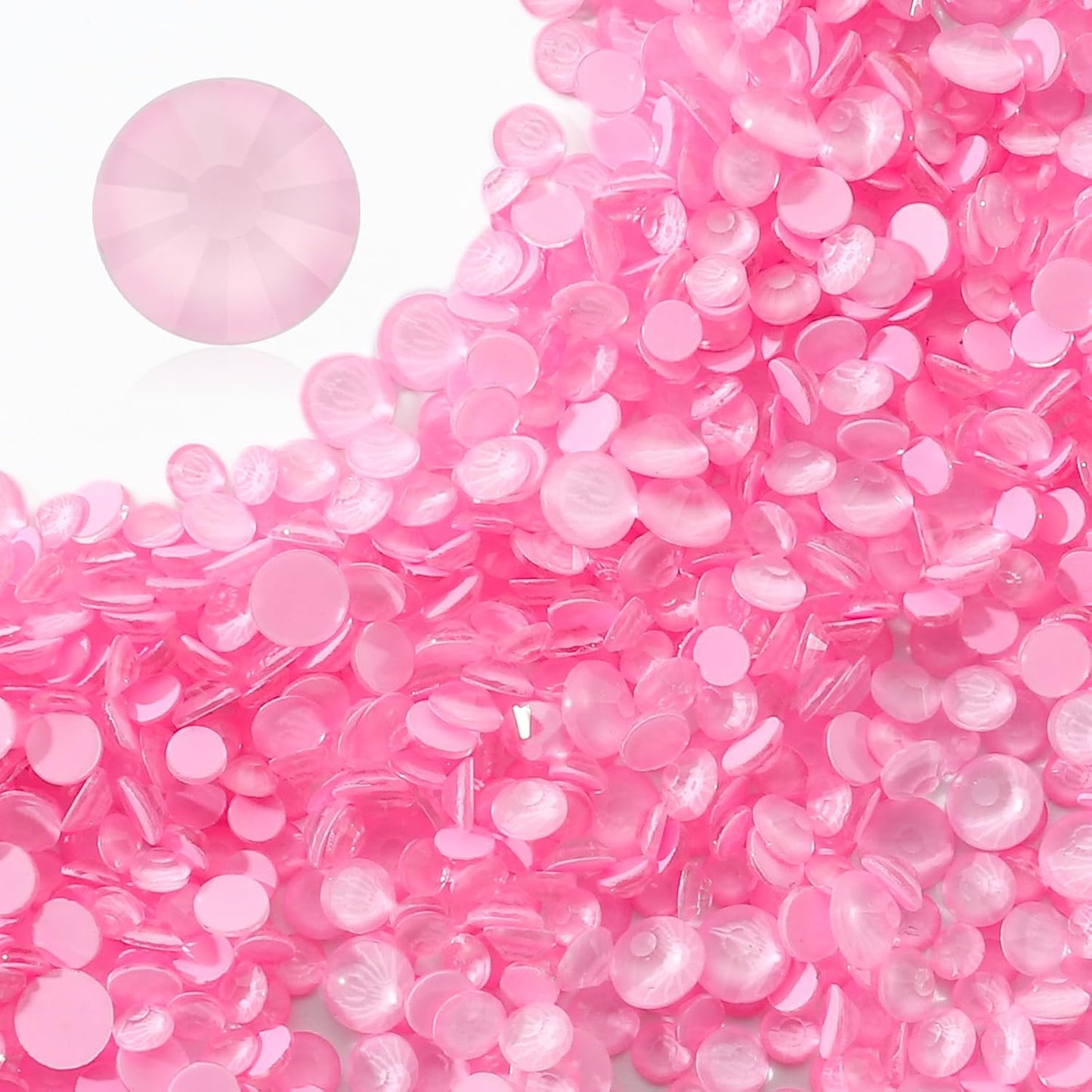 Mocha Rose Flatback Rhinestones, Glass Rhinestones for Nail Art and Craft, Glue Fix, Loose Crystal Gemstones(Mocha Rose, SS6, 1440pcs, 1.9-2.0mm)