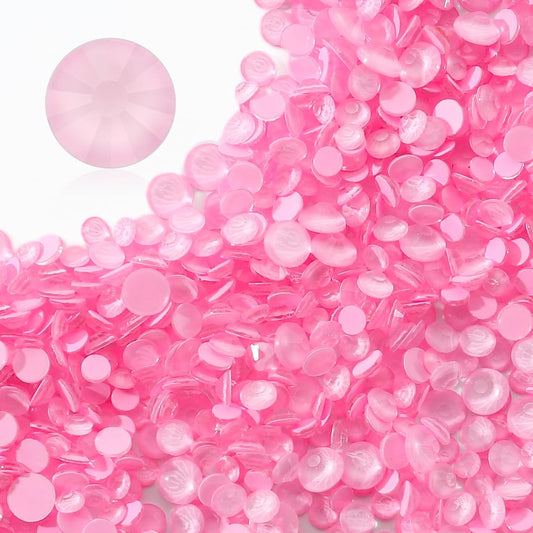 Mocha Rose Flatback Rhinestones, Glass Rhinestones for Nail Art and Craft, Glue Fix, Loose Crystal Gemstones(Mocha Rose, SS12, 1440pcs, 2.9-3.0mm)