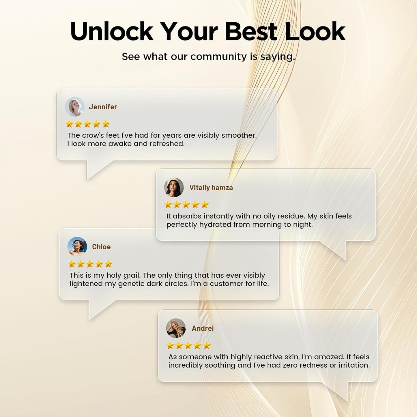 Advanced Anti-Aging Eye Serum, Revitalizing Treatment for Dark Circles, Fine Lines, Wrinkles-zm01